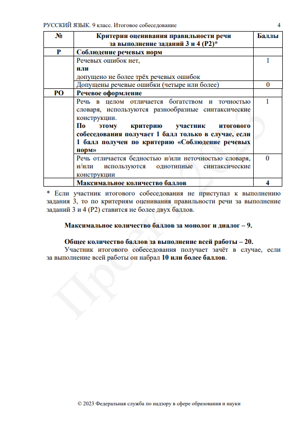 Итоговое собеседование 2023 9 класс по русскому