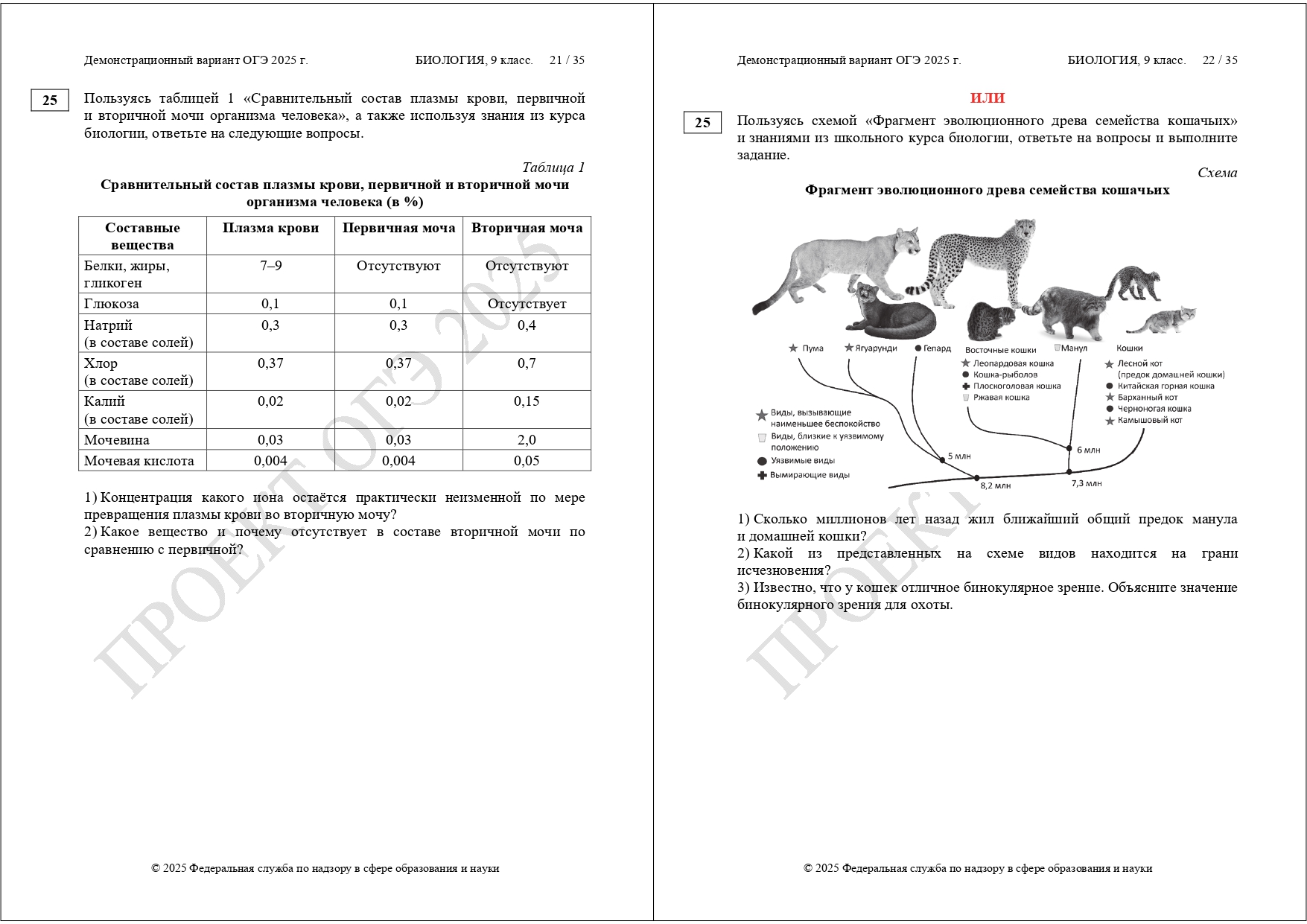 огэ биология 2025 демоверсия