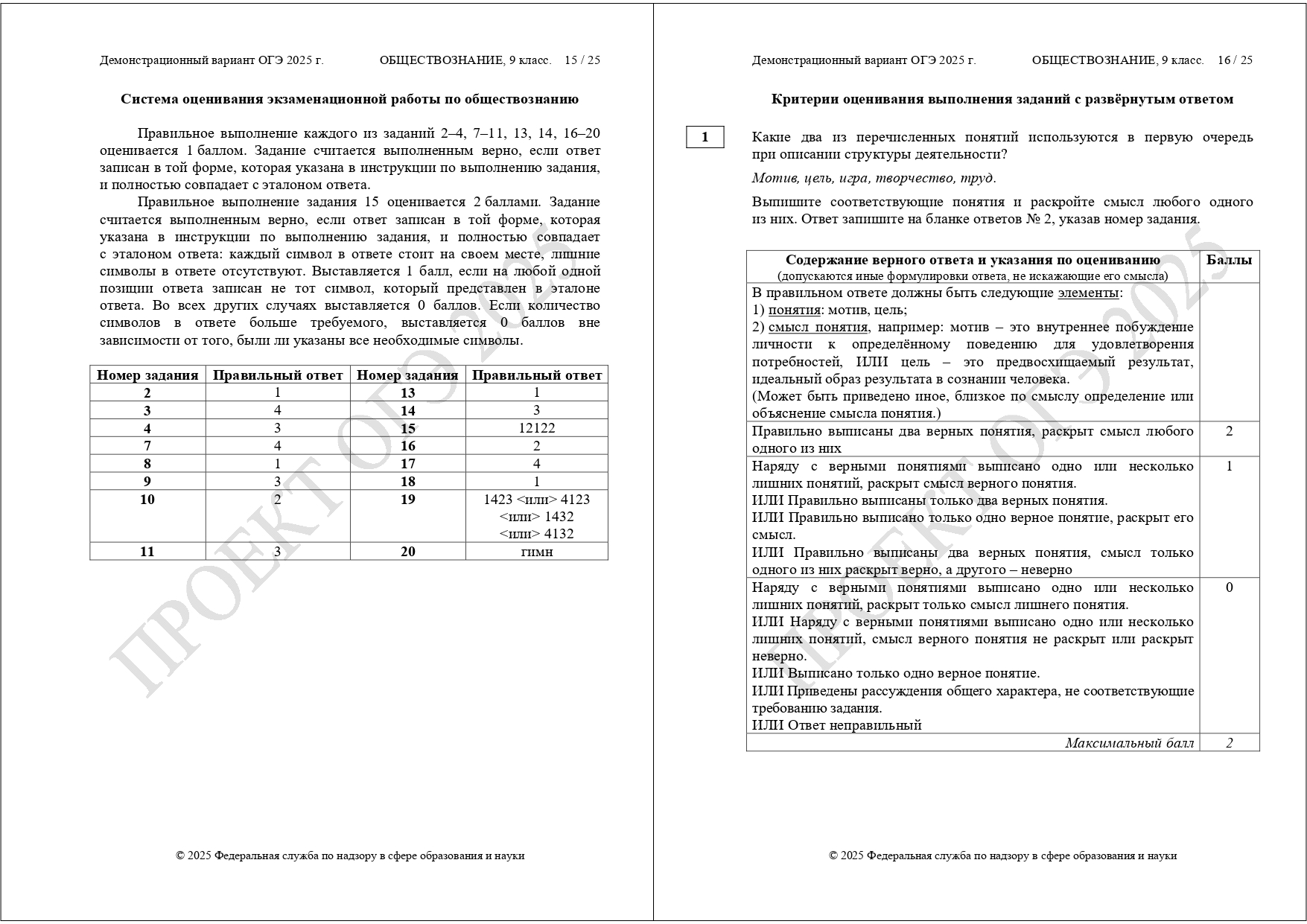 огэ обществознание 2025 демоверсия